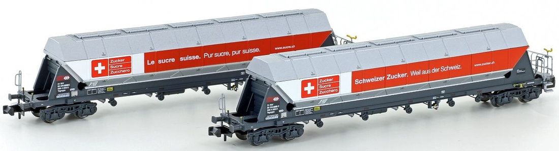Kato HobbyTrain Lemke H23475 - 2 pcs. Set of silo wagons Tagnpps